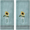 SKL HOME Sunflower in Jar Hand Towel Set, 16x25, Aqua
