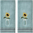 SKL HOME Sunflower in Jar Hand Towel Set, 16x25, Aqua