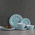 Melamine Dinnerware Set - 12pcs Dinnerware Dishes Set for Everyday Use, Dishwasher safe, Service for 4, Green