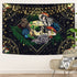 Skull Tapestry Colorful Mushroom Tapestry Constellation Tapestry Black Starry Tapestry Trippy Tarot Tapestry Wall Hanging for Room (59.1 x 82.7 inches)