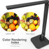 LAMPAT Dimmable LED Desk Lamp, 4 Lighting Modes (Reading/Studying/Relaxation/Bedtime), 5-Level Dimmer, Touch-Sensitive Control Panel, 1-Hour Auto Timer, 5V/1A USB Charging Port, Piano Black