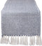 DII Woven Basics Collection 100% Cotton Knit Table Runner, 15x72, French Blue