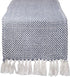 DII Woven Basics Collection 100% Cotton Knit Table Runner, 15x72, French Blue