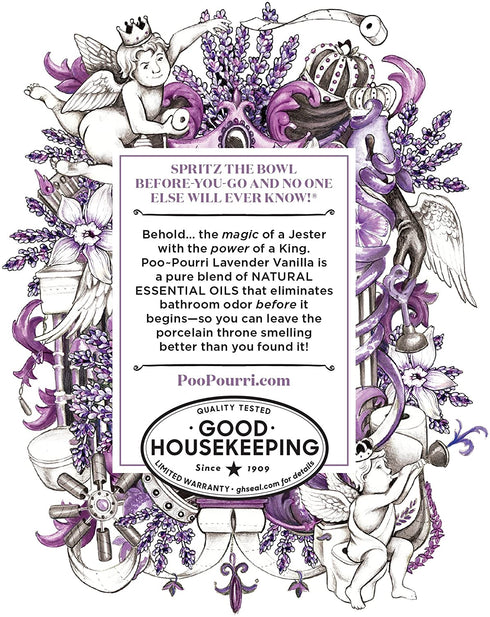 Poo-Pourri Lavender Vanilla Scent Before-You-Go Toilet Spray 4 oz Bottle, 4 Fl Oz, 4 Fl Oz