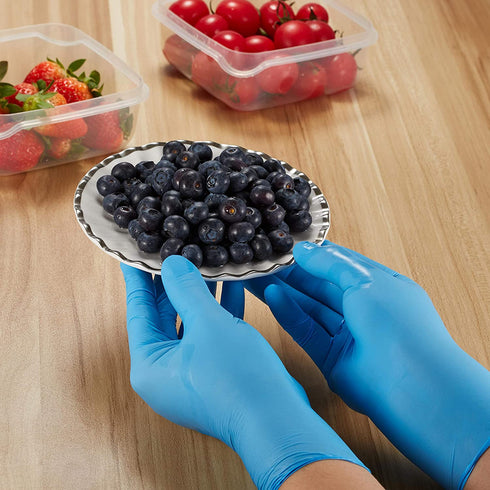 Kids Disposable Nitrile Gloves for 7-14 Years - Latex Free, Powder Free - for Crafting, Painting, Cooking, Cleaning -100 PCS