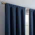 ECLIPSE Kendall Modern Blackout Thermal Rod Pocket Window Curtain for Bedroom or Living Room (1 Panel), 42" x 84", Denim