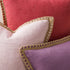 Phantoscope Pack of 2 Farmhouse Decorative Throw Pillow Covers Burlap Linen Trimmed Tailored Edges Purple 22 x 22 inches, 55 x 55 cm