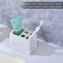 Resin Toothbrush Holder in JINCROP, 5 Slots Hygienic Toothbrush Bathroom Storage Stand Dispenser Organizer Set for Toothbrushes, Make-up Brushes and More, (Ink White)