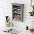MyGift Vintage Gray Wood Hanging Nail Polish Rack Wall Mount Organizer, 4 Tier Makeup Bottle Holder or Essential Oil Display