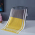 YiLUOMO Hand Towels Set of 2 100% Cotton Striped Checkered Pattern Easter Hand Towel Super Soft Highly Absorbent Towels for Bathroom, Kitchen 13 x 29 Inch (Yellow & Grey)