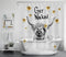 ECOTOB Highland Cow Get Naked Shower Curtain, Grey Funny Farm Animal Highland Cow in Bathtub Shower Curtain Sets, Farmhouse Yellow Floral Sunflower Shower Curtain Hooks Included, 69x70 inches