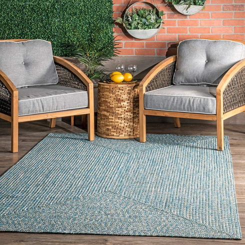 nuLOOM Wynn Braided Indoor/Outdoor Accent Rug, 2' x 3', Aqua