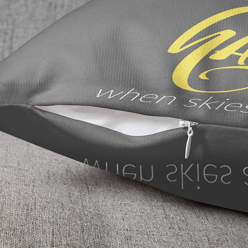 Emvency Set of 4 Throw Pillow Covers You are My Sunshine Yellow Gray with Words Decorative Pillow Cases Home Decor Square 16x16 Inches Pillowcases