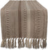 DII Farmhouse Braided Stripe Table Runner Collection, 15x108, Stone