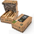 Biodegradable Real Bamboo Utensils/Cutlery Set 100 Disposable Reusable Utensils (50 Forks, 25 Knives, 25 Spoons) BBQ & Camping Accessories by 2 ZEBRAZ