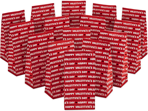Hallmark Valentines Party Favor and Wrapped Treat Bags (15 Ct, Red, Happy Valentine's Day) for Classroom Parties, Sack Lunches and More, Small