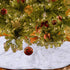 TOBEHIGHER Christmas Tree Skirt - Perfect for Christmas Decorations Indoor Outdoor, 36 Inches Large Snowy White Faux Fur Double Layers Tree Skirt, Soft Thick with Silver Snowy Pattern
