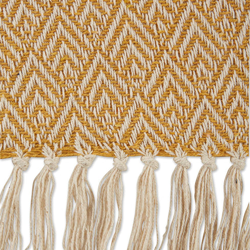 DII Diamond Throw Collection Cotton Woven, 50x60, Honey Gold