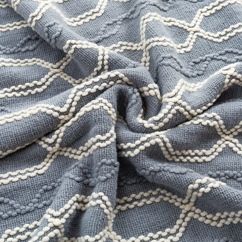 Lunarose Boho Throw Blanket for Couch,Soft Cozy Knit Home Decor Blanket,Lightweight Decorative Throw for Sofa Chair Bed Travel and Living Room-All Seasons Suitable(50"x60", Boho-Grey)