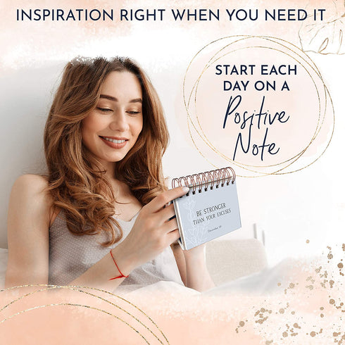 RYVE Motivational Calendar - Daily Flip Calendar with Inspirational Quotes - Inspirational Desk Decor for Women, Office Decor for Women, Motivational Gifts for Women, Inspirational Gifts for Women