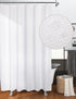 Lampling Waffle Shower Curtain White Fabric Hotel Luxury Textured Modern Farmhouse Waterproof Bathroom Curtain Cloth Pretty Elegant Spring Shower Curtains Sets 72" x 72"