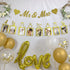 Wedding Decorations,Mr & Mrs Banner, Photo Banner and Set of 12+5 distinctive Balloons for Wedding/Anniversary/Engagement/Valentines Day Party