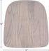 Flash Furniture Rustic Walnut Wood Seat for Colorful Metal Chairs