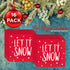 Unique Red Stripes Snowman Dinnerware Party Bundle | Dinner & Dessert Plates, Large & Small Napkins | Candy Cane Paper Disposable Kids Christmas Holiday Dessert Dinner Set