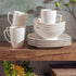 Gibson Home Zen Buffet Dinnerware Set, Service for 4 (12pcs), White (Square)