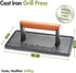Cuisinart CGPR-221 Cast Iron Grill Press (Wood Handle), Weighs 2.8-pounds