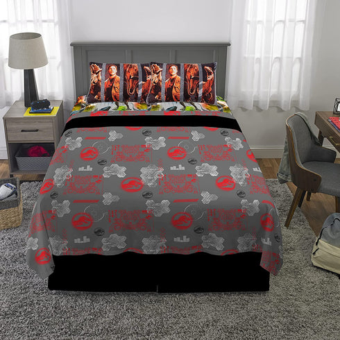 Franco Kids Bedding Super Soft Sheet Set, 4 Piece Full Size, Jurassic World