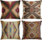 ArtSocket Set of 4 Throw Pillow Covers Tribal Western Geometric Burgundy Green Native Designs Southwest Country Benson Decorative Pillow Cases Home Decor Square 20x20 Inches Pillowcases