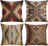 ArtSocket Set of 4 Throw Pillow Covers Tribal Western Geometric Burgundy Green Native Designs Southwest Country Benson Decorative Pillow Cases Home Decor Square 20x20 Inches Pillowcases
