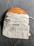 Montecito Home Combo Set of One 12"x15" Boule and One 6"x26" Baguette Farmhouse Natural Linen Bread Bags, Reusable Drawstring Bag for Homemade Bread Storage, Perfect for Bakers, House Warming, Etc.