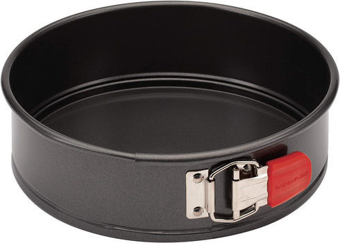 Rachael Ray Oven Lovin' Nonstick Bakeware Springform Baking Pan With Grips / Nonstick Springform Cake Pan With Grips / Nonstick Cheesecake Pan With Grips, Round - 9 Inch, Gray