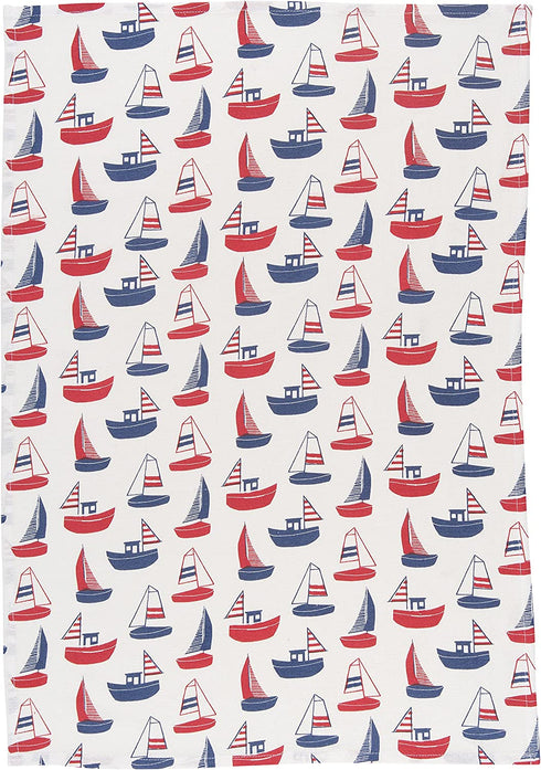 Now Designs Cotton Floursack Kitchen Dish Towels, Set of Three, Ahoy Matey 3 Count