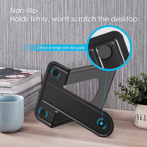 HappyHapi Bookend Supports, Heavy Duty Metal Black Bookend Support, 6 x 5 x 6 Inch, Set of 7 Pairs