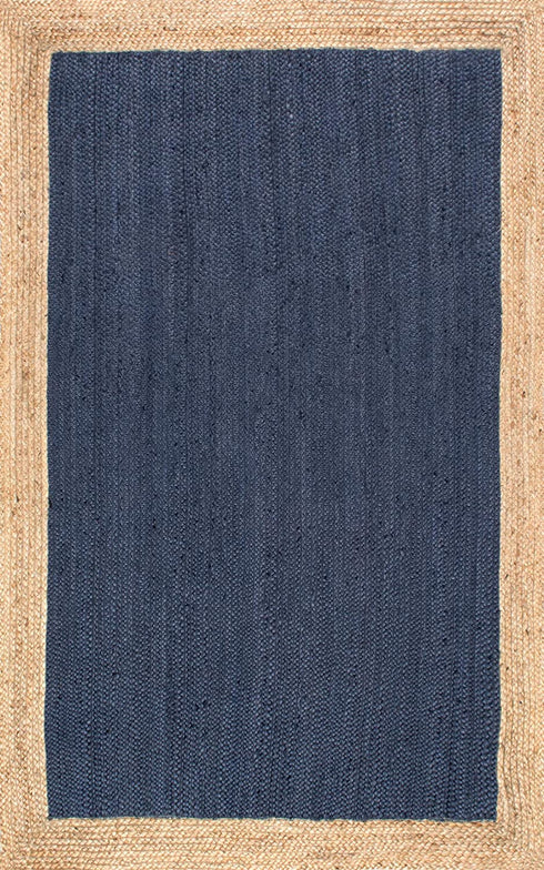 nuLOOM Eleonora Hand Woven Jute Accent Rug, 2' x 3', Blue