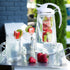 White Fruit & Tea Infusion Water Pitcher - Free Ice Ball Maker - Free Infused Water Recipe eBook - Includes Shatterproof Jug, Fruit Infuser and Tea Infuser Great for weight loss - The PERFECT Set