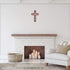 4Soul Wall Cross | Wooden Cross For Wall | Home wall decor | Decorative Hanging Cross 10 Inch (Brown)