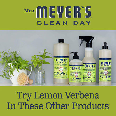 Mrs. Meyer's Multi-Surface Cleaner Spray, Everyday Cleaning Solution for Countertops, Floors, Walls and More, Lemon Verbena, 16 fl oz - Pack of 3 Spray Bottles