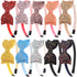 XIMA 10pcs Glitter Sequin Bow Hairband Shiny Bow Knot Teeth Plastic Headbands for Kids Hair Accessories