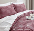 Heather Touch Waffle Duvet Cover Set Queen Size for Spring 3pcs Warm Textured Geometric Cotton Blend Comforter Cover Decorative Soft Bedding Set 90x90inches