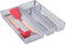 Kitchen Drawer Organizer, 4 Separate Compartments Mesh Silverware Organizer, Utensil Storage Organizer Flatware Silverware Tray with Anti-Slip Mats
