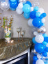 Blue Balloon Arch Kit 107+ pcs - 16 Ft Blue Balloon Garland Kit Dark Blue Balloons Water Blue White Chrome Silver Star Balloon Baby Shower Balloons Boy Birthday Party Globos Azules WF