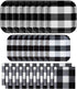 Havercamp Black and White Party Bundle | Dinner & Dessert Plates, Luncheon Napkins | Great for Lumberjack Themed Events, Rustic Birthday Party, Family Picnic