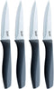 Glad Paring Knife Set, Pack of 4 | Sharp Stainless Steel Blades with Non-Slip Handles | 3.5-Inch Kitchen Knives for Cutting Vegetables and Peeling Fruit, Gray