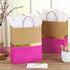 Hallmark 13" Large Paper Gift Bags (Pack of 6 - Pink & Kraft) for Birthdays, Easter, Weddings, Mother's Day, Baby Showers, Bridal Showers or Any Occasion