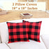 BETTERLINE Buffalo Check Plaid Set of Table Runner and 2 Throw Pillow Covers - Plaid Pattern Checkers - 72 Inch x 14 Inch Runner and 18 Inch x 18 Inch Pillow Cover Case
