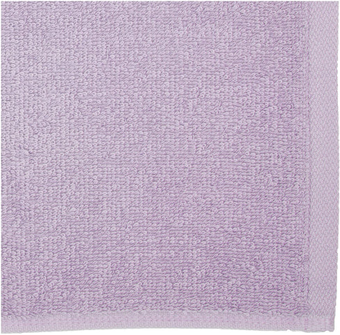 Amazon Basics Fast Drying, Extra Absorbent, Terry Cotton Washcloths - Pack of 24, Lavender, 12 x 12-Inch